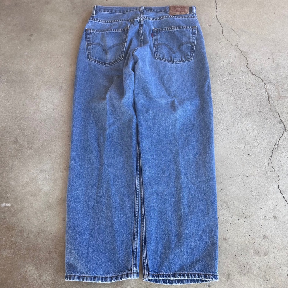Levi's 550 Jeans Mens 34x30 Blue Good Relaxed Fit Tapered Leg Denim